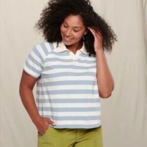 Toad&Co Sky Blue and White Striped Tee Size XS